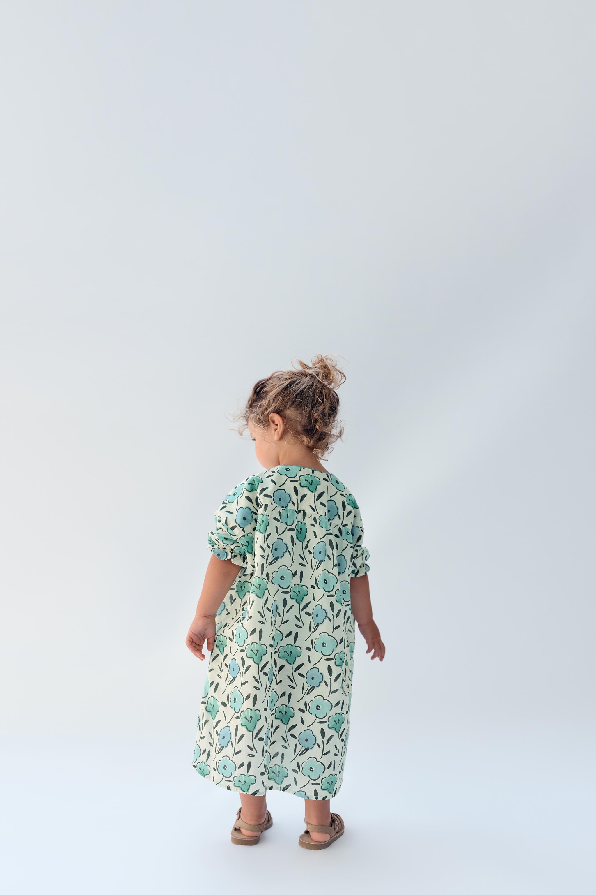 2-14 YEARS / LIMITED EDITION FLORAL PRINT CAFTAN DRESS